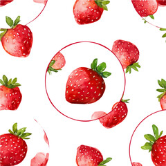 An EPS painting design, Vector illustration set, My Watercolor illustration, Sweet strawberry painting isolated on a white background