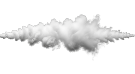 Isolated cloud formation for composites and visual effects, ethereal, vaporous forms