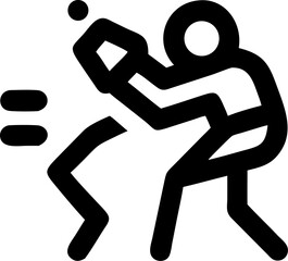 Fighter dodging a hit (defensive move).