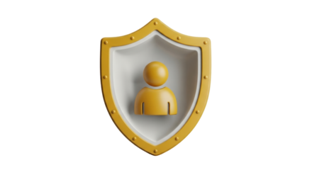 Isolated user account security illustration, personal data protection concept image icon