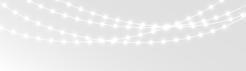 png festive light with gold garland ribbon glowing string lamp led border decoration holiday card...