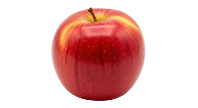 Isolated view of a fresh red apple ready to eat perfect for food industry needs