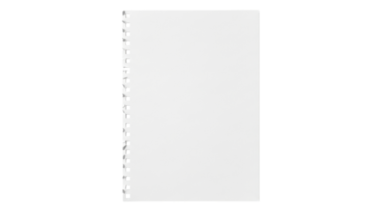 Isolated notebook paper with perforated edge for office supplies and art projects