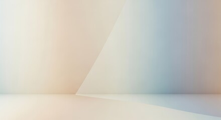 A minimalist, abstract, geometric, and modern interior design with a gradient color scheme.