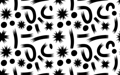 different styles of handmade strokes pattern