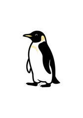 Obraz premium Cute Cartoon Penguin Vector Sticker Illustration
