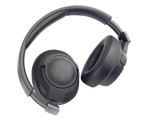 Large headphones, wireless headphones isolated from the background