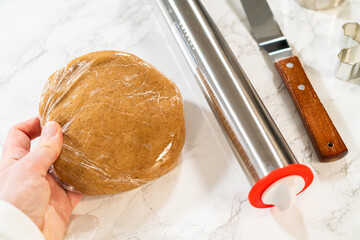Step by step preparation of Amber Gingerbread Cookies from dough to delicious holiday treats