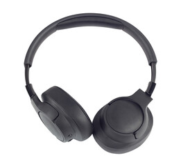 Large headphones, wireless headphones isolated from the background