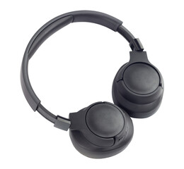 Large headphones, wireless headphones isolated from the background