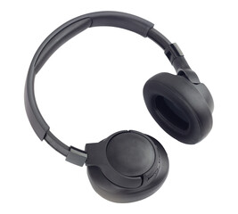 Large headphones, wireless headphones isolated from the background