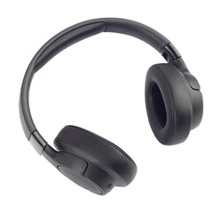 Large headphones, wireless headphones isolated from the background