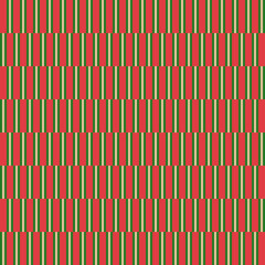 Stripes pattern seamless in red, green, cream colors for Christmas. Vintage Christmas pattern. Concept of Geometric, bold line, merry, retro for wrapping paper, print, decor, fabric texture, textiles.