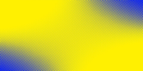 Dots halftone blue yellow color pattern gradient texture with technology digital background. Dots pop art comics with summer background.