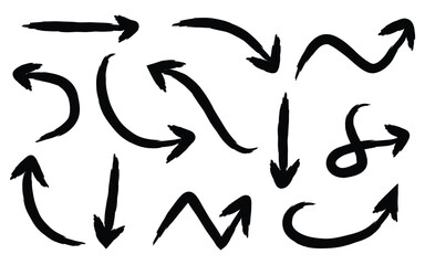 Grunge Arrows in Hand-drawn Sketchy Style