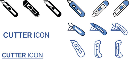 A colorful set of metal and plastic paper clips provides essential office and school stationery supply on a white background