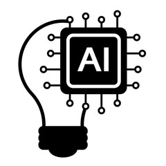 Artificial intelligence Icons , logo, illustration, vector