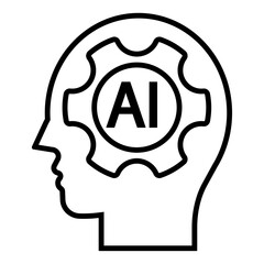 Artificial intelligence Icons , logo, illustration, vector