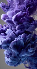 Purple ink swirling in water