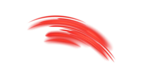 Red hot flow from the air conditioner. Realistic 3D illustration isolated on a transparent background.