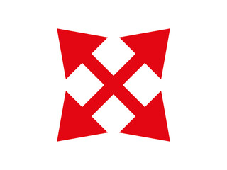 Obraz premium cross arrow icon