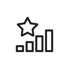 Star Rating on Bar Chart Icon