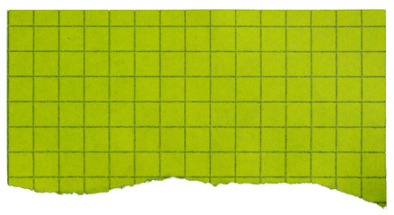 Ripped yellow grid note paper torn edges with transparent background png checkered paper tear