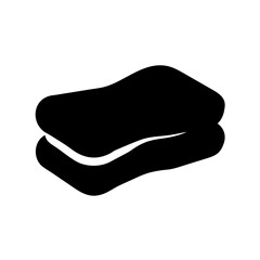 Stylized silhouette of a sandwich with two irregular, blobby bread slices