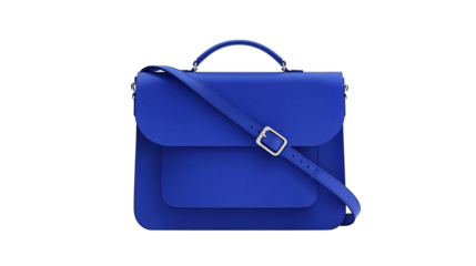 
Blue work leather bag handbag folder laptop documents travel