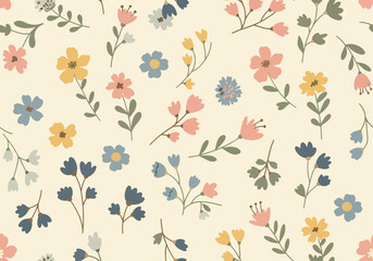 Flower seamless pattern, element for design, vector illustration
