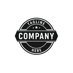 Fototapeta premium Black and white company logo vector template