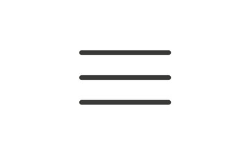 Hamburger menu icon. Navigation button symbol for website and mobile app. UI UX graphic design element. Vector line list sign. Web interface menu bar. Simple flat pictogram.