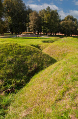 WW1 trenches at Beaumont-Hamel, preserved as a memorial to the Newfoundland Regiment's tragic losses.