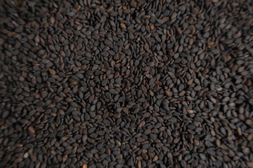 Black sesame seeds texture background
