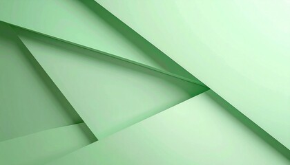 Abstract green gradient texture with angular translucent peaks, diagonal motion, and luminous layered depth.