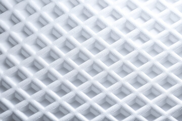 A clean futuristic embossed grid in white, captured flat with overexposed light, subtle 2.5D relief for modern minimal effect.
