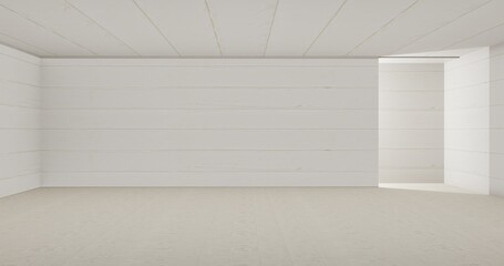 Empty room concrete wall floor