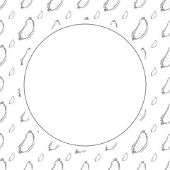 hand drawn food and beverage frame background