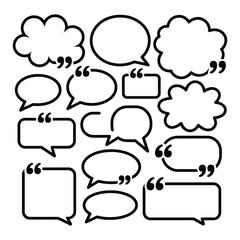 Obraz premium Collection of comic speech bubbles.