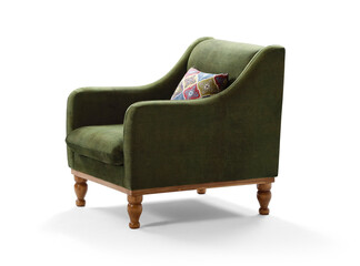 modern armchair isolated on white background .