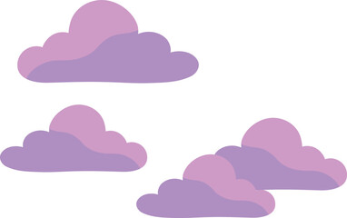 Illustration of Purple Clouds 