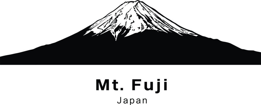 Iconic mt fuji vector illustration scalable eps japanese mountain artwork