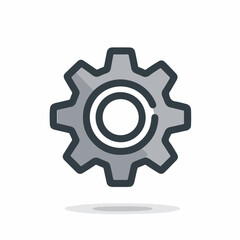 Sleek Settings Gear Icon Design Style