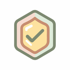 Security Shield Verification UI Icon Design