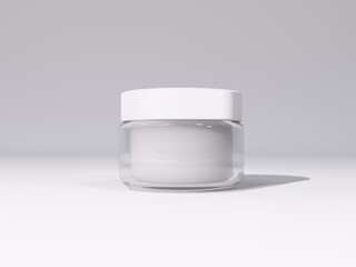 cosmetic container on white background