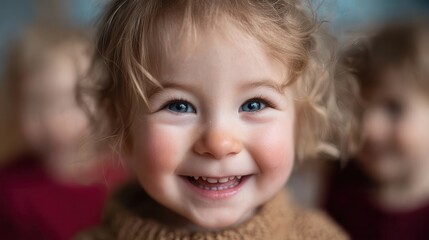 Kids celebrating with joyful laughter while families gather close  

