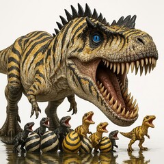Fototapeta premium Tygranosaurus on a white background