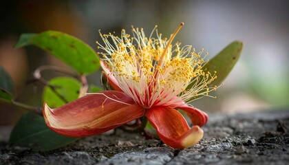 Closeup of a Beautiful Red Flower.