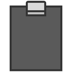 black clipboard icon