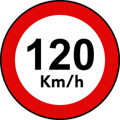 Speed Limit 120 Sign